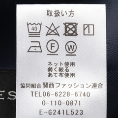 Oggiコラボ パウダリーツイル テーラードジャケット 紺