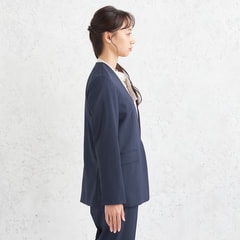 特価】Oggiコラボ 2Wayストレッチツイル ノーカラージャケット 特価】Oggiコラボ 2Wayストレッチツイル ノーカラージャケット
