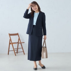 【500円引きクーポン】 Oggiコラボ 2Wayストレッチツイル ノーカラージャケット 紺 その他