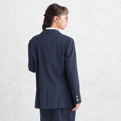 Oggiコラボ 2Wayストレッチツイル ダブルジャケット 紺 セットアップ着用可