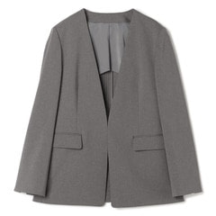 Oggi February issue≫ Oggi collaboration 2-way Stretch No collar Jacket Charcoal Mix & Match can be worn