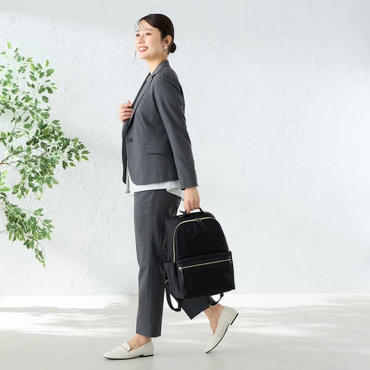 エアクール 洗えるキレイスーツ テーラードジャケット グレー