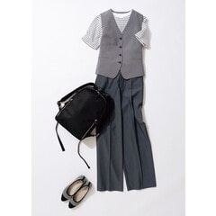 ≪Oggi.jp4月掲載≫ リランチェストレッチ グレー ベスト セットアップ着用可