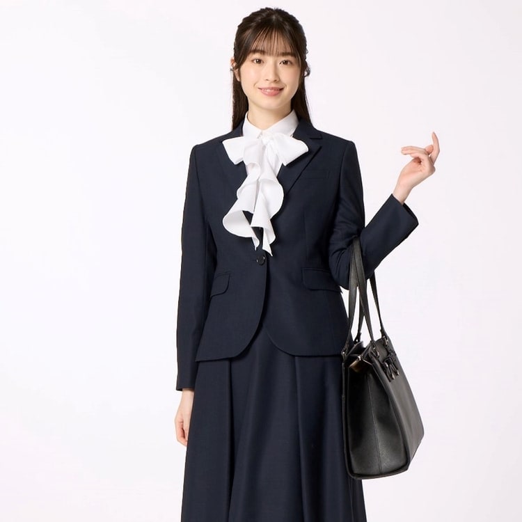 360°キレイ 紺無地調テーラードジャケット セットアップ着用可【AOKI