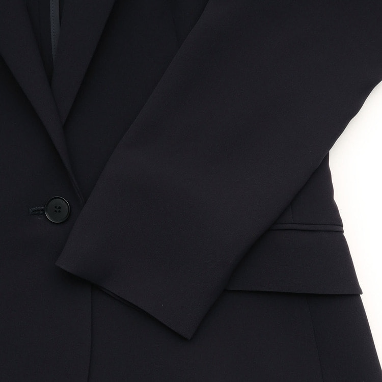 パウダリーストレッチ紺 テーラードジャケット セットアップ着用可