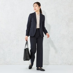 ≪Oggi.jp4月掲載≫ リランチェストレッチ紺 テーラードジャケット セットアップ着用可