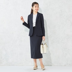 ≪Oggi.jp4月掲載≫ リランチェストレッチ紺 テーラードジャケット セットアップ着用可