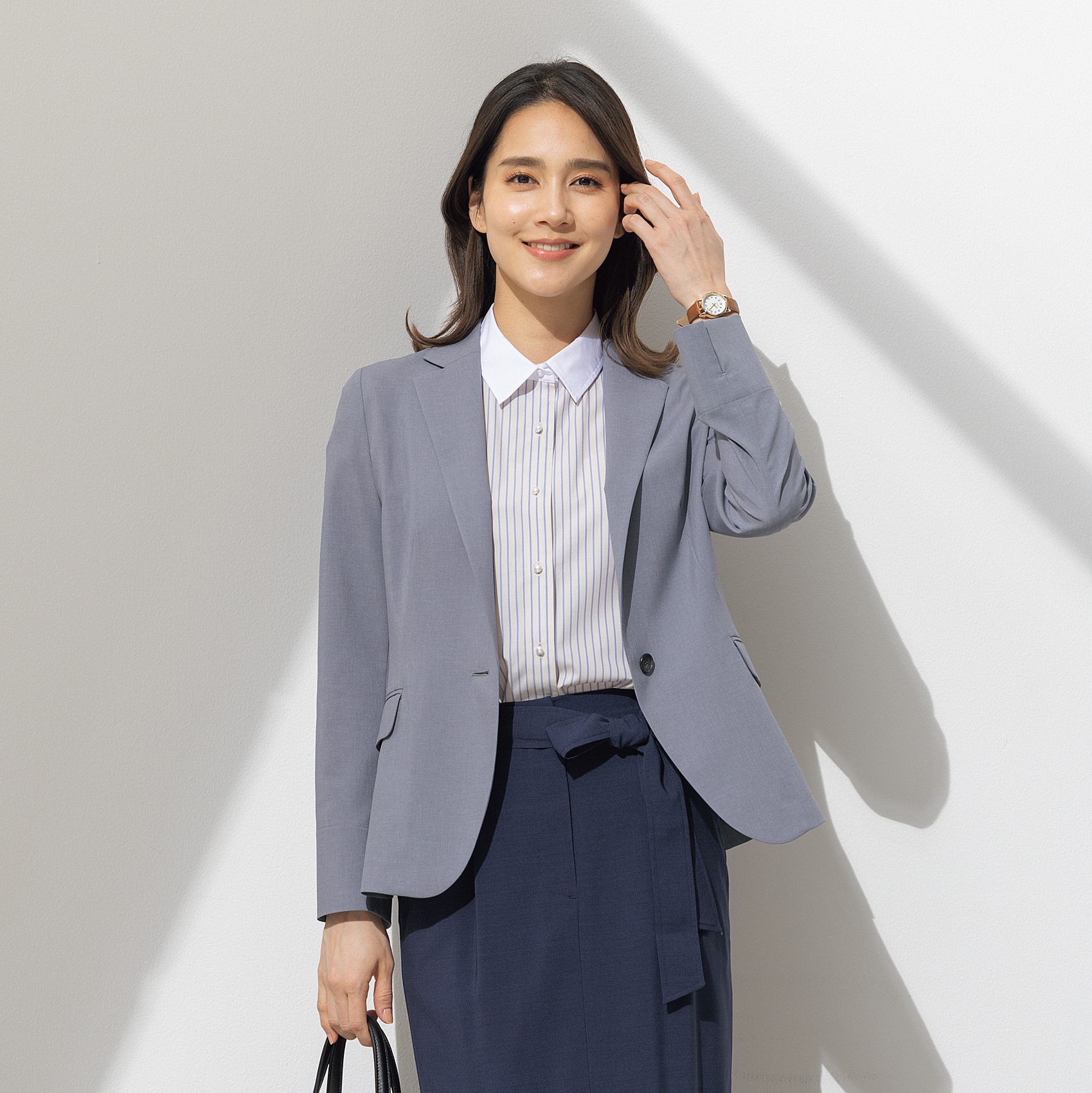 ≪Oggi.jp4月掲載≫ リランチェストレッチ グレー テーラードジャケット セットアップ着用可 ≪Oggi.jp4月掲載≫ リランチェストレッチ グレー テーラードジャケット セットアップ着用可