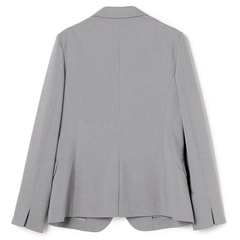 リランチェストレッチ グレー テーラードジャケット セットアップ着用