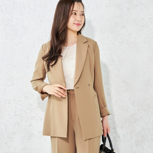 11号❤️AOKIのブラウンノーカラー パンツスーツ 上下セット 11号❤️AOKIのブラウンノーカラー パンツスーツ 上下セット 2025年