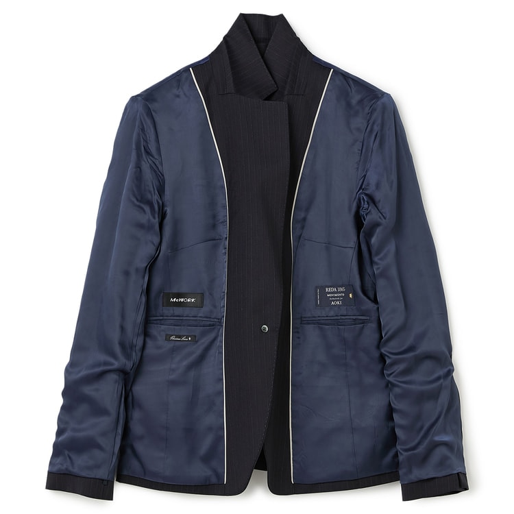 【新品未使用】REDAネイビー ビジネススーツ 今年のネイビーストライプスーツはこれ❕✨】ONLY札幌大通店