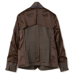 洗える360°キレイスーツ 茶 テーラードジャケット セットアップ着用可