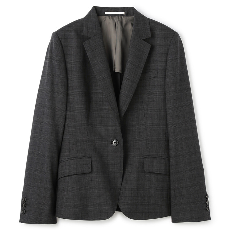 グレージュ テーラードジャケット ベルーナ BELLUNA 洗える！軽やかテーラードジャケット （グレージュ