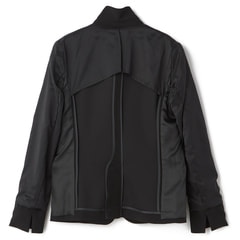 パウダリーストレッチ 黒 テーラードジャケット セットアップ