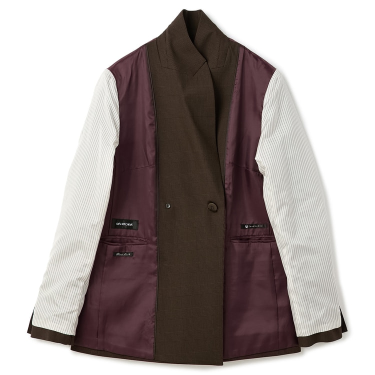 【5点セット】セットアップ ダブル ピンズ ネクタイシャツ ブラウン ディオール A vaut. style 06. 成人式セットアップスタイル🕺🏻 シャツに