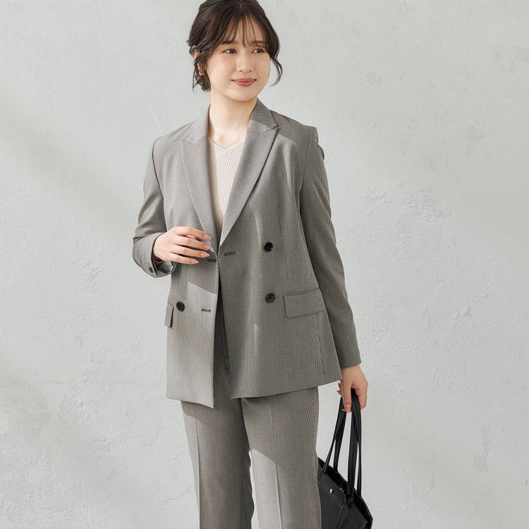 ≪Oggi.jp9月掲載≫ TRストレッチ ダブルジャケット ベージュ