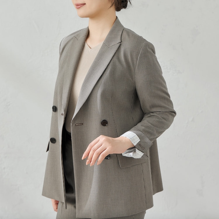 ≪Oggi.jp9月掲載≫ TRストレッチ ダブルジャケット ベージュ