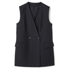 Oggi 2Wayストレッチツイル ダブルジャケット＆ワイドパンツ セットアップ ≪Oggi4月号掲載≫【Oggiコラボ】ブライトツイルストレッチ ダブルジレ