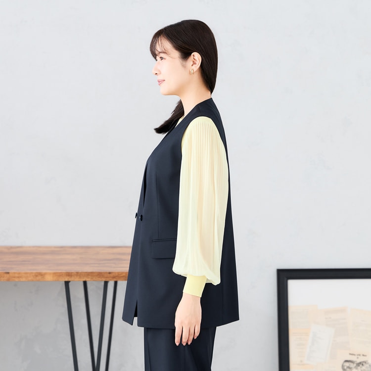 新品 アオキ⭐️ Oggiコラボ ダブルブレストジャケット セットアップスーツ ≪Oggi4月号掲載≫【Oggiコラボ】ブライトツイルストレッチ ダブルジレ