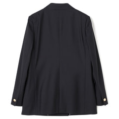 Oggi 2Wayストレッチツイル ダブルジャケット＆ワイドパンツ セットアップ Oggiコラボ】ブライトツイルストレッチ ダブルジャケット 紺