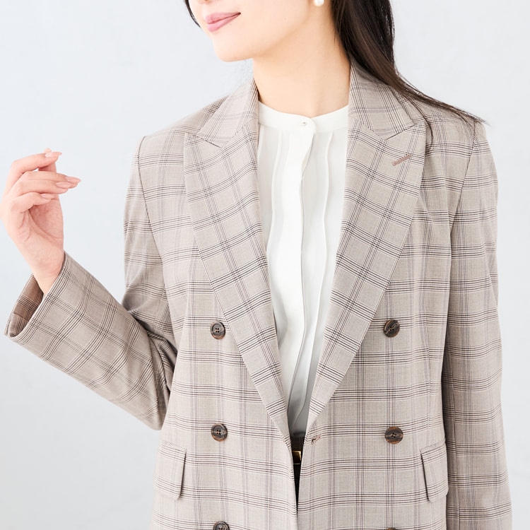 ≪Oggi4月号掲載≫ 【Oggiコラボ】グレージュチェック ダブル