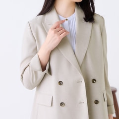 BEAUTY&YOUTHリネンライクダブルジャケット ベージュ リネンライクブリーズ ダブルジャケット ベージュ セットアップ着用可