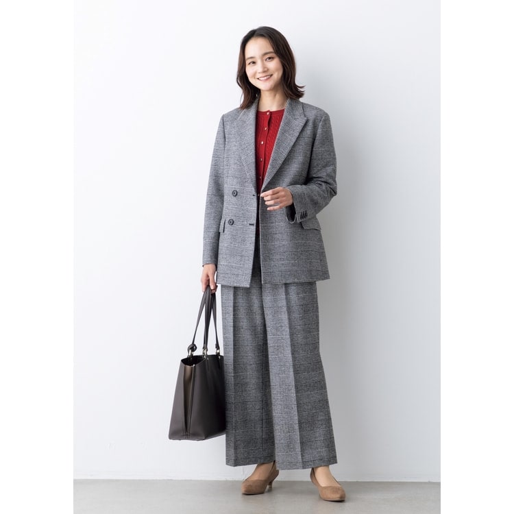 希少✨【バーバリーズ】ダブルジャケット パンツ セットアップ グレンチェック チェック柄ダブルジャケット×ショートパンツセットアップ[ta194