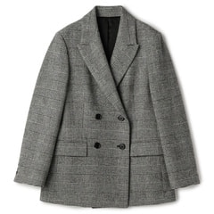 ≪Oggi12月号掲載≫ ジャコットダブルジャケット 白黒グレンチェック