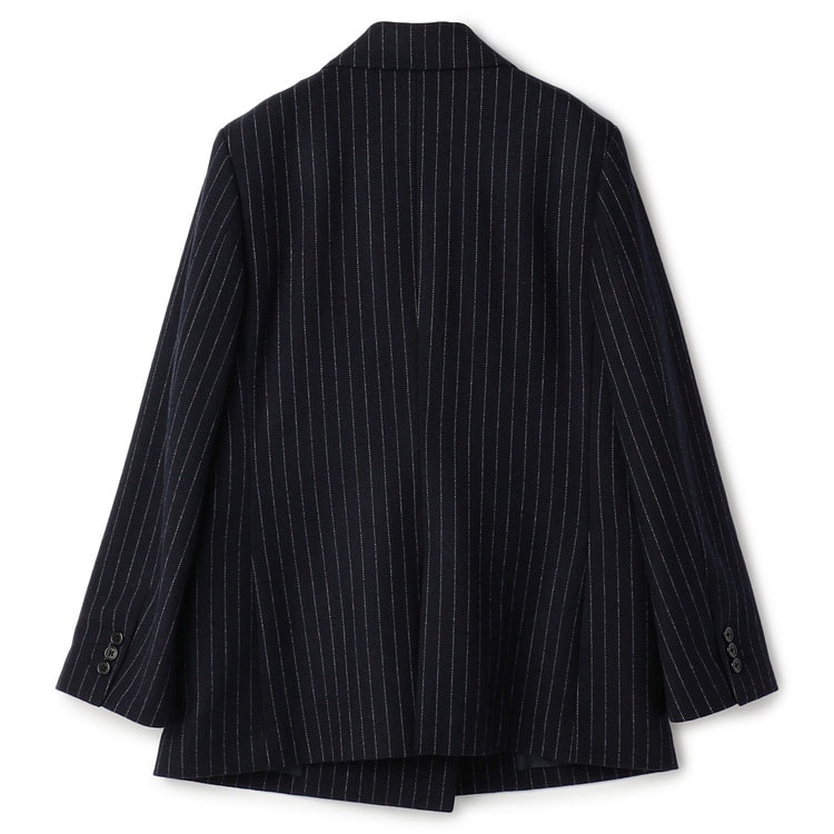 ジャコットダブルジャケット 紺ストライプ セットアップ着用可【AOKI