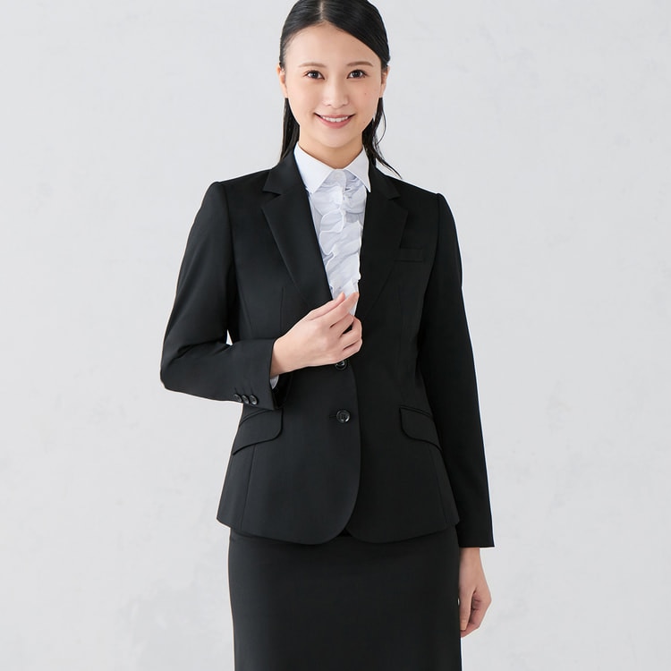 ビジネスから就活まで】究極の就活スーツ 洗える 360°キレイ 黒無地