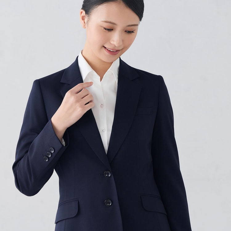 ビジネスから就活まで】究極の就活スーツ 洗える 360°キレイ 紺無地