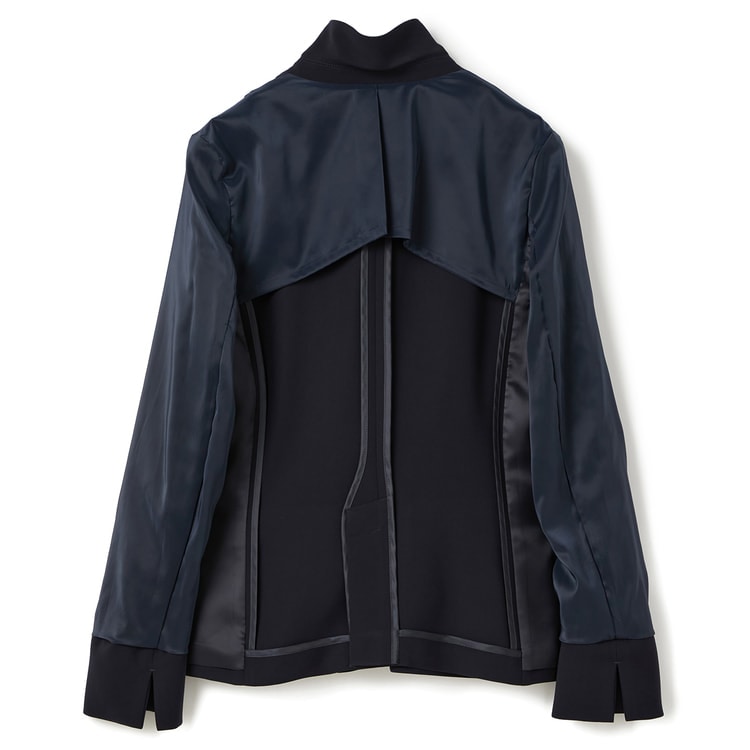 パウダリーストレッチ 紺 テーラードジャケット セットアップ着用可