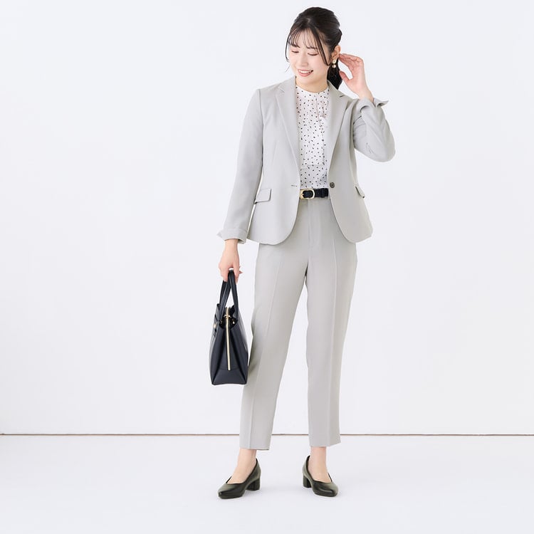 ≪Oggi4月号掲載≫ パウダリーストレッチ グレー テーラードジャケット