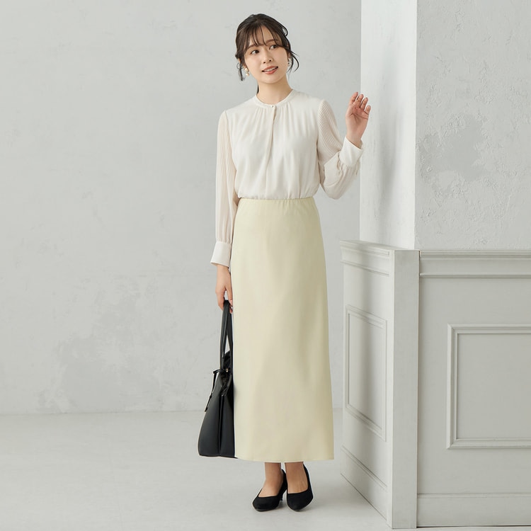 ≪Oggi.jp9月掲載≫ ビンテージサテンロングスカート ベージュ