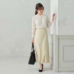 【新品・タグ付き】今期新作 BRIEFING スカート ベージュ S セール】 【洗える】ブライトタフタ ギャザー スカート （ミニ