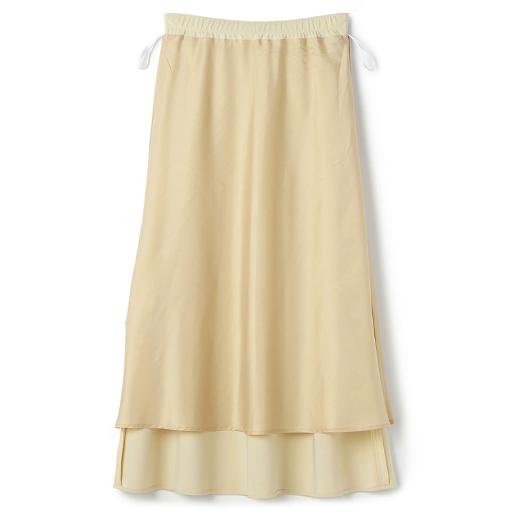 AURALEE ベージュ ロングスカート ≪Oggi.jp8月掲載≫ ライトストレッチ ロングタイトスカート ベージュ