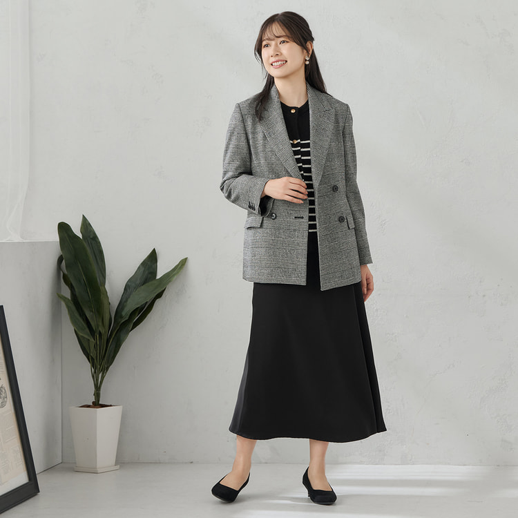 ビンテージサテンロングスカート 黒【AOKI公式通販】