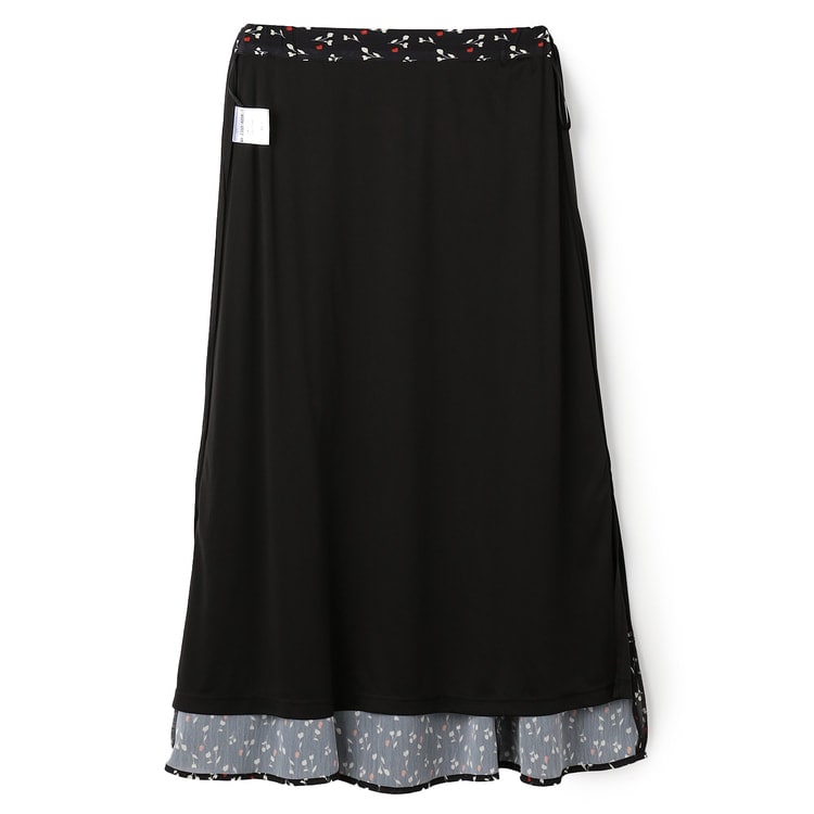 新品タグ付き黒スカート ZUCCa / トロピカルドットエア / スカート(M black(26)): ZUCCa