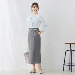 whimgazettストレッチタイトスカート　ライトグレー ストレッチスカート | Whim Gazette(ウィム ガゼット)レディース