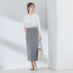 ツイルストレッチ ロングタイトスカート セットアップ着用可