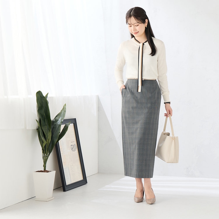 ≪Oggi.jp8月掲載≫ ライトストレッチ ロングタイトスカート