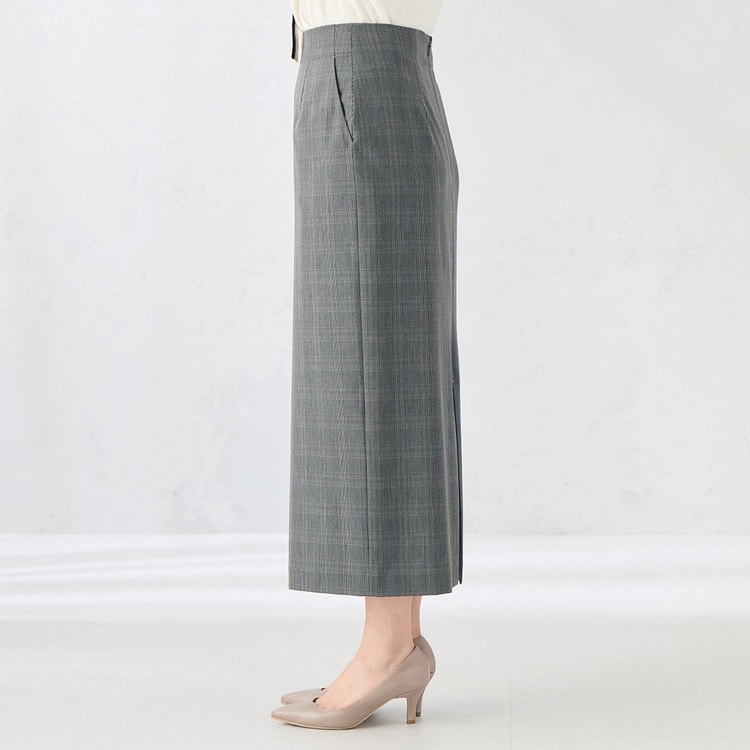 ≪Oggi.jp8月掲載≫ ライトストレッチ ロングタイトスカート グレー