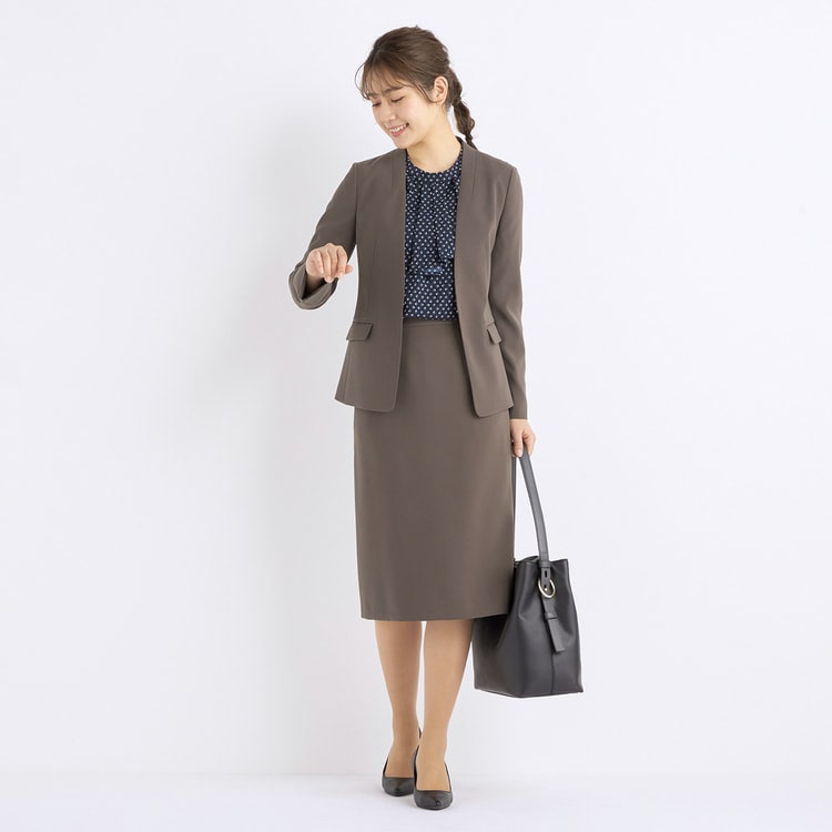 Oggiコラボ ダブルクロス タイトスカート モカブラウン Oggiコラボ ダブルクロス タイトスカート モカブラウン