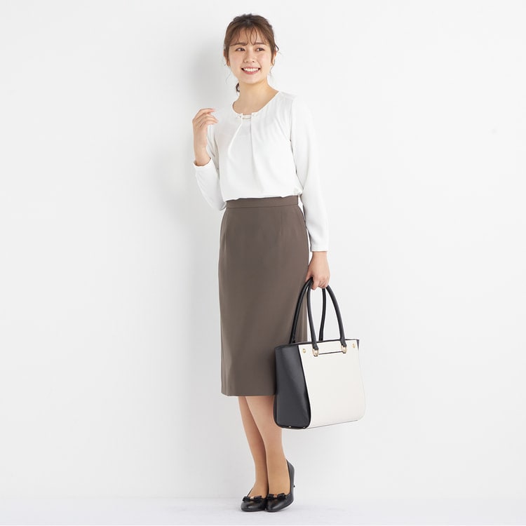 Oggiコラボ ダブルクロス タイトスカート モカブラウン Oggiコラボ ダブルクロス タイトスカート モカブラウン