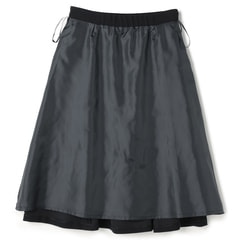 パウダリーストレッチ黒 フレアスカート セットアップ着用可