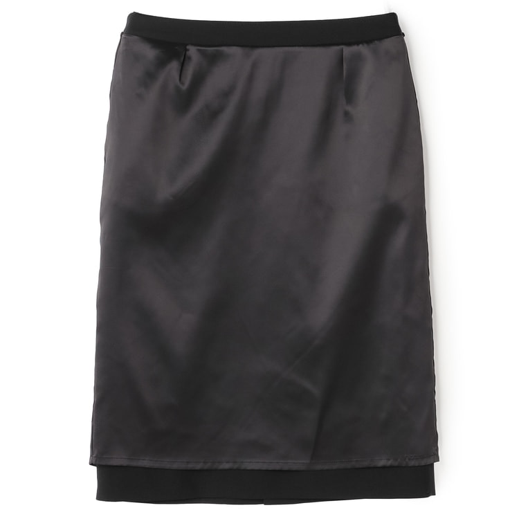 PRADA 黒とグレー ストライプ タイトスカート メール便送料無料対応可】 PRADA 黒とグレー ストライプ タイト
