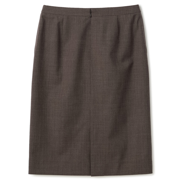 洗える360°キレイスーツ 茶 タイトスカート セットアップ着用可