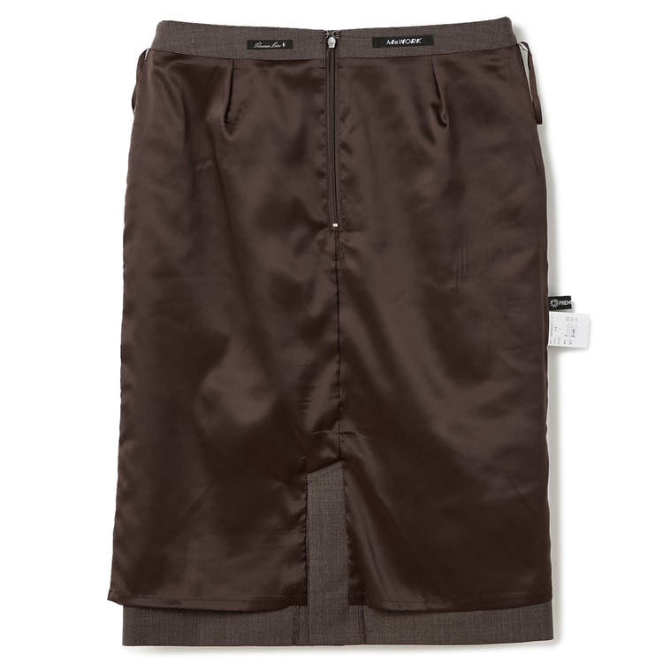 atelier edition ブラウン リボン付き タイトスカート ポケットディテールタイトスカート（スカート）｜Apuweiser