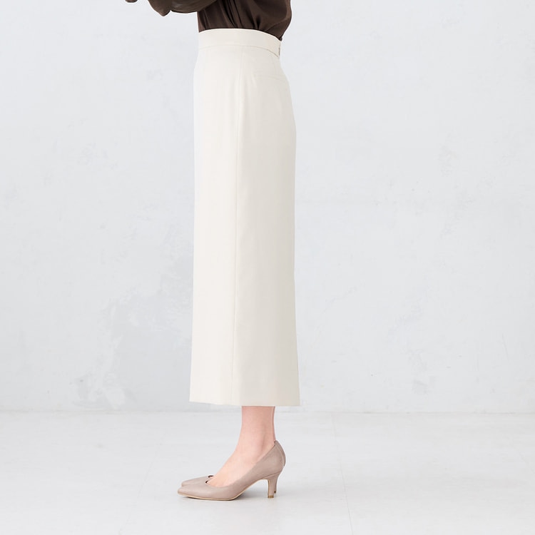 【OFF WHITE】<ASTRAET>スムース タイトロングスカート ASTRAET＞スムース タイトロングスカート