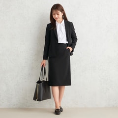 エストレジャートップス ブラック2点セット 2wayストレッチ セミタイトスカート 黒 セットアップ着用可